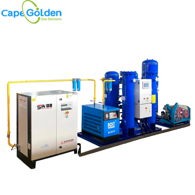 Sistema industrial 20Nm3/H 51KW do gerador PSA do oxigênio da pureza 90~99%