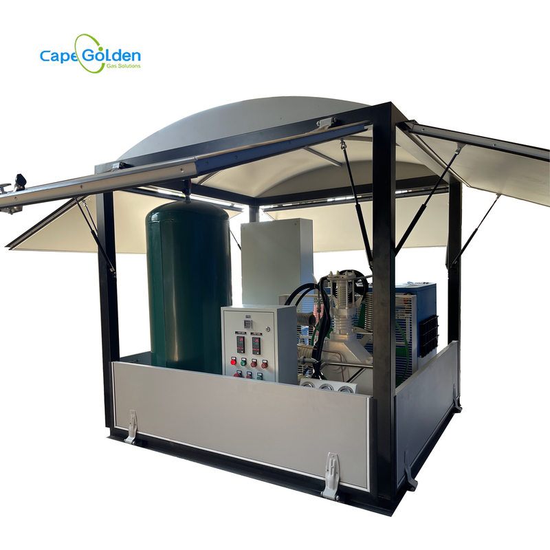 Sistema de enchimento Containerized médico 15cbm/Hr do cilindro de oxigênio da planta do oxigênio