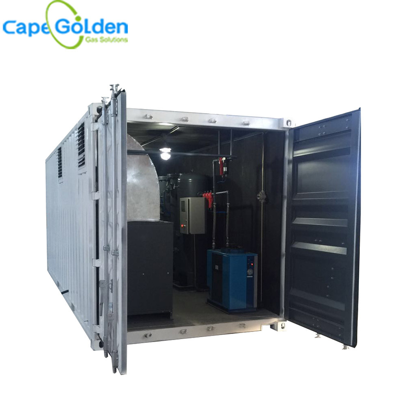 Planta de produção médica móvel Containerized 80cbm/hr do oxigênio do gerador da planta PSA do oxigênio do hospital